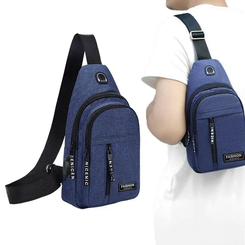 Mens Sling Backpack Crossbody Shoulder Backpack Chest Sling Backpack Sling Bag Large Capacity Sling Crossbody Bag Portable For