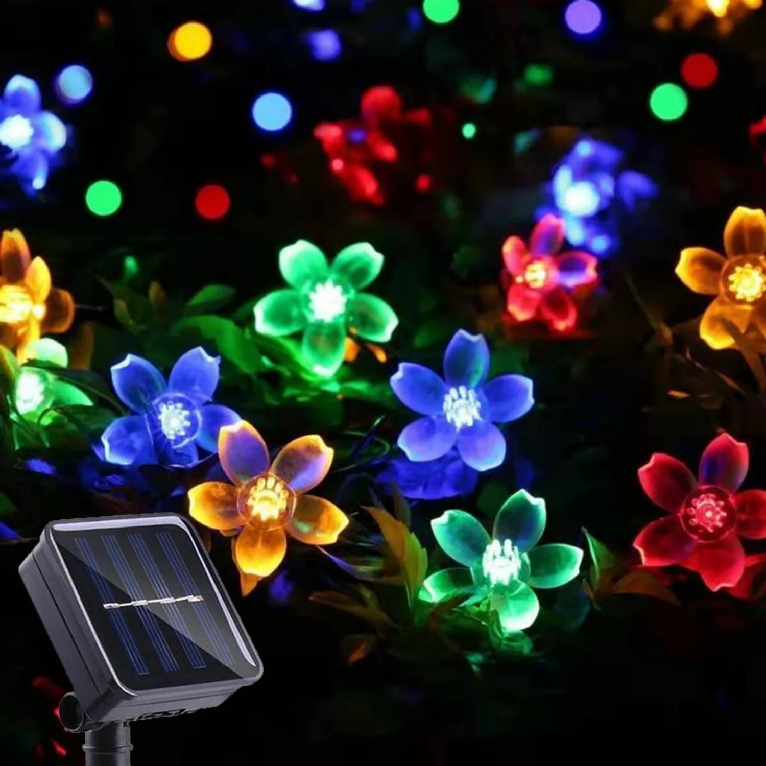 Guirnalda de luces solares para jardín de flores, luces impermeables para exteriores, 200 LED, 8 modos, luz de hadas para boda, decoración de jardín