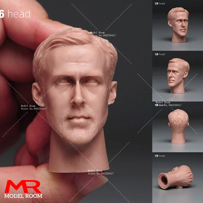 Unpainted 1/6 Hugh Jackman Joaquin Tom Holland Bruce Willis Head Sculpt Carving Model Fit 12\'\' Male Soldier Action Figure Body