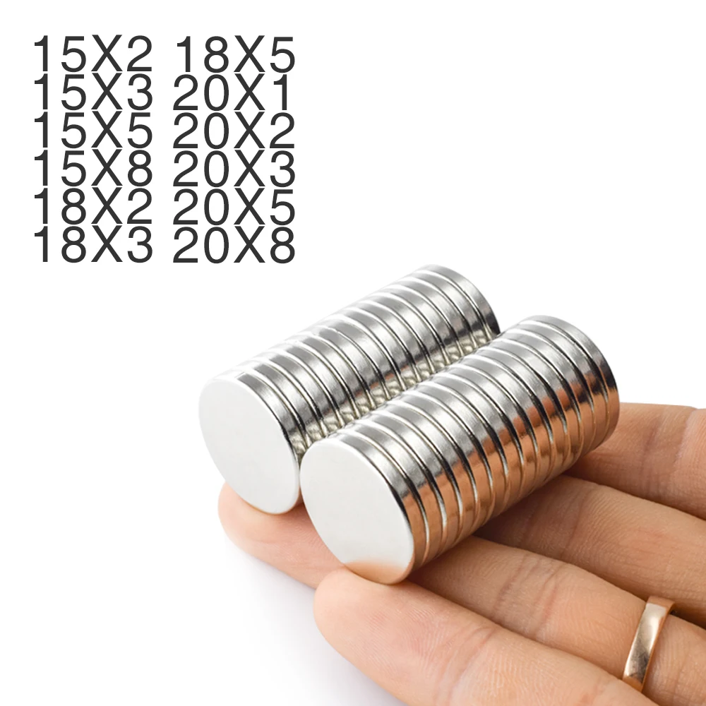 Super Rare Earth Neodymium Magnet 15x2mm 15x5mm Mini Fridge Small Round Strong magnet Permanent magnetic Craft Art Connection