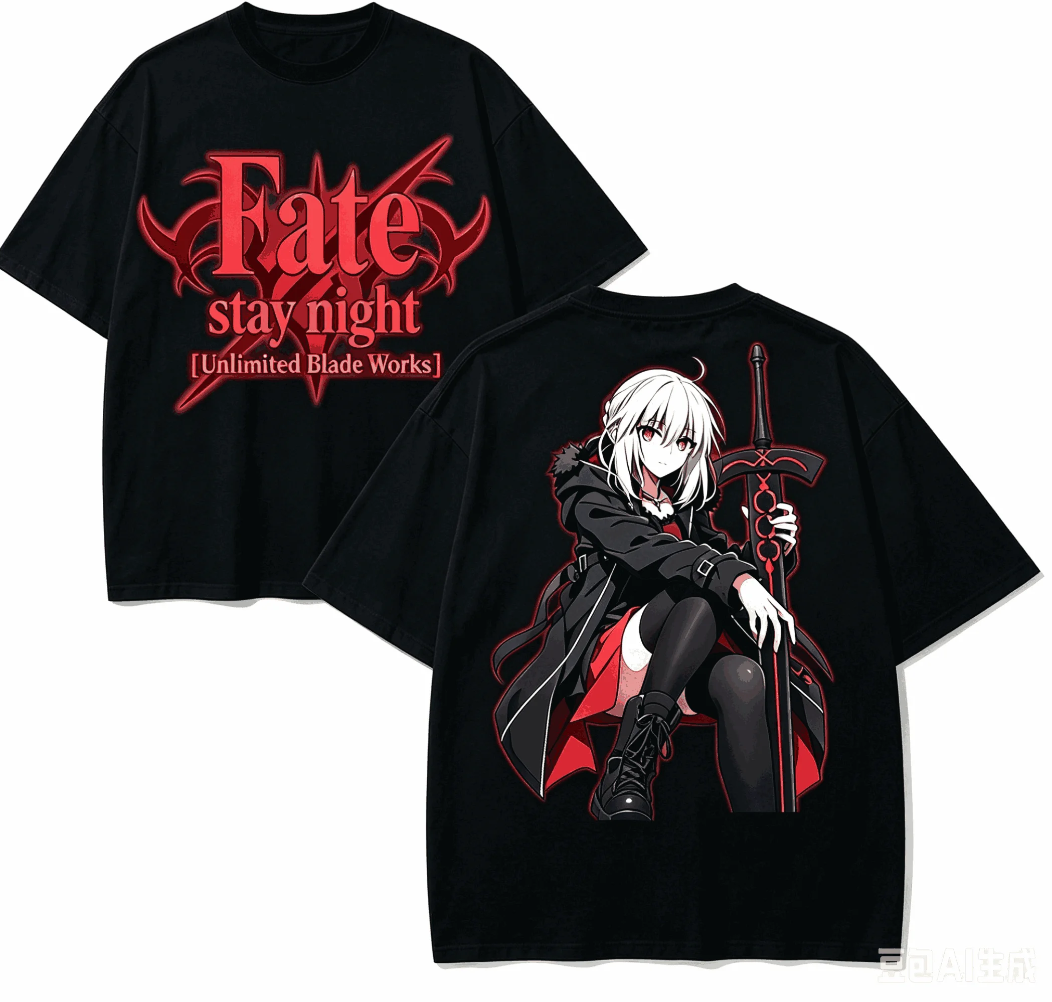 Fate stay night Anime Lover T-shirt Harajuku Cotton New Model High Street Retro Oversized Unisex Harajuku high quality Classic