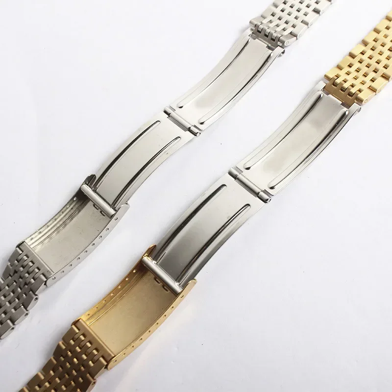 Curved end Watch Band 18mm 19mm 20mm Bead of Rice Stainless Steel Watch Strap For Omega 007 Seamaster Bracelet watch accessories