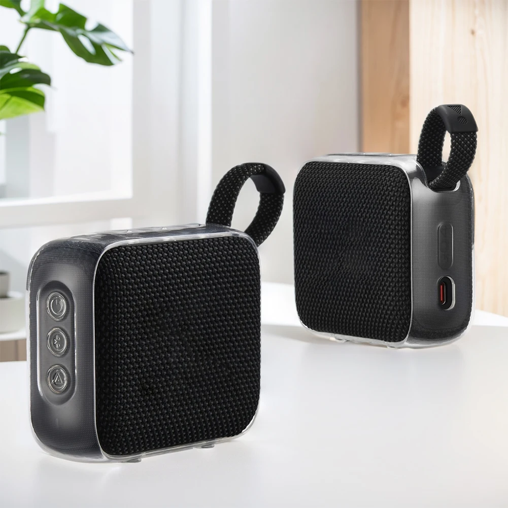 TPU 커버 케이스 충격 방지 휴대용 스탠드업 스킨 커버 투명 방수 보호 케이스 JBL Go 4 휴대용 BT 스피커용