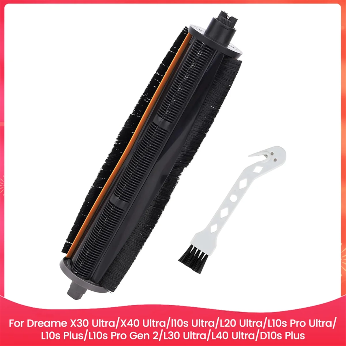 

Основная резиновая роликовая щетка ABKR для пылесоса Dreame X30 Ultra/X40 Ultra/L10s Ultra/L20 Ultra/L10s Pro Ultra/L10s Plus