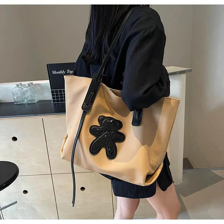 Nylon Tote Bag Reusable Waterrproof Shoulder Bags Casual Cartoon Design High-capacity Fashion Durable Gift Handbag for Women