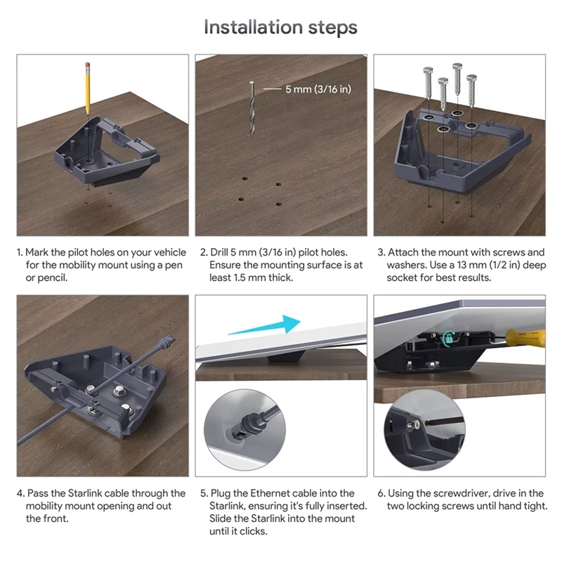 B37B-SK0092 Standard Mobility Mount Compatibility Standard For Starlink V3 Standard Dish Mount For Starlink Gen 3