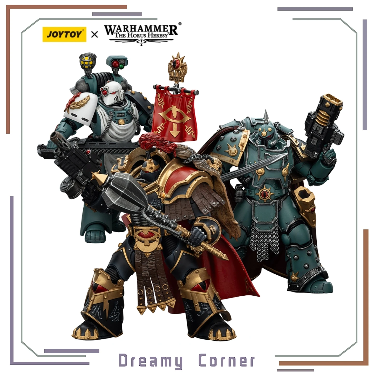 

【Предпродажа】JOYTOY Warhammer 40K Sonsof Horus Legion Apothecary Championship Cataphractii Praetor 1/18 Фигурка Игрушки