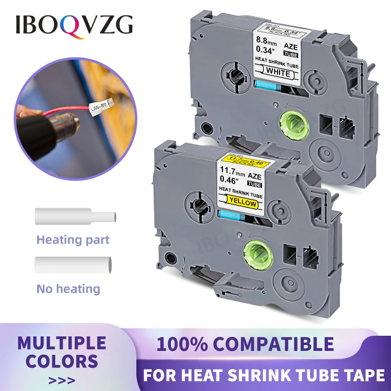 

IBOQVZG 231 hse231 hse211 hse221 hs241 hs251 hse631 hse621 hs641 Replace for Brother Heat Shrink Tube Label Tape PT E550 H110