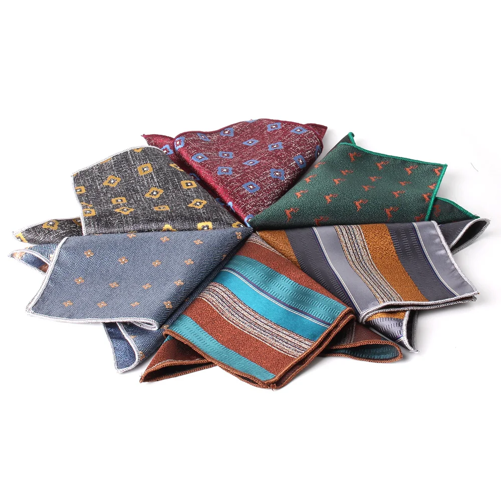 New Floral Pocket Square For Men Paisley Chest Towel Wedding kerchief Gentlemen Hankies Men's Handkerchief Striped Pocket Towel