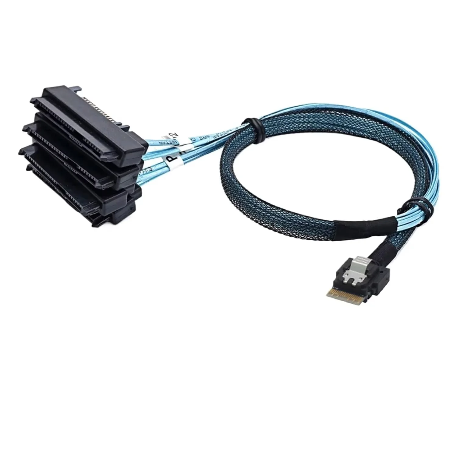 

JavicTech PCI-E Ultraport Slimline S-AS 4.0 38pin SFF-8654 4i to 4X SFF-8482 with 15P SATA 2 in 1 Server Target Cable
