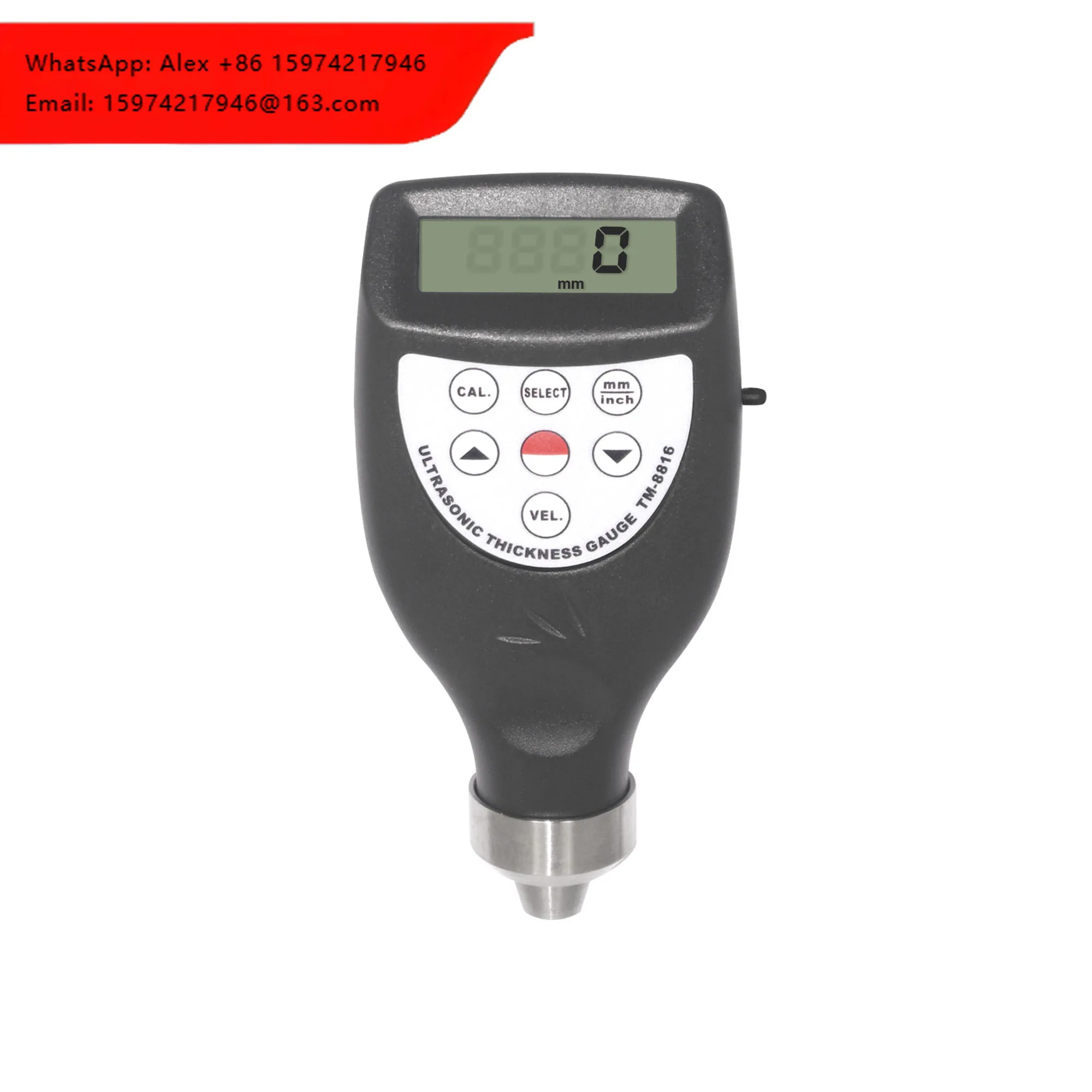 LANDTEK Digital Portable High Accuracy Ultrasonic Thickness Gauge For Pipe Measurement TM-8816C 1.0~200mm (steel)