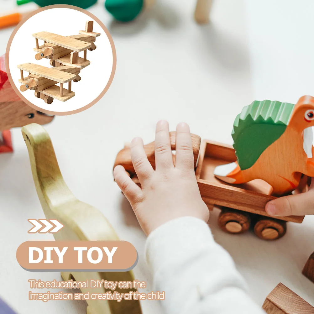 3 Sets DIY Toy Wooden Horse 3d Model Assemble Puzzles Kids Assembly Project for Jigsaw