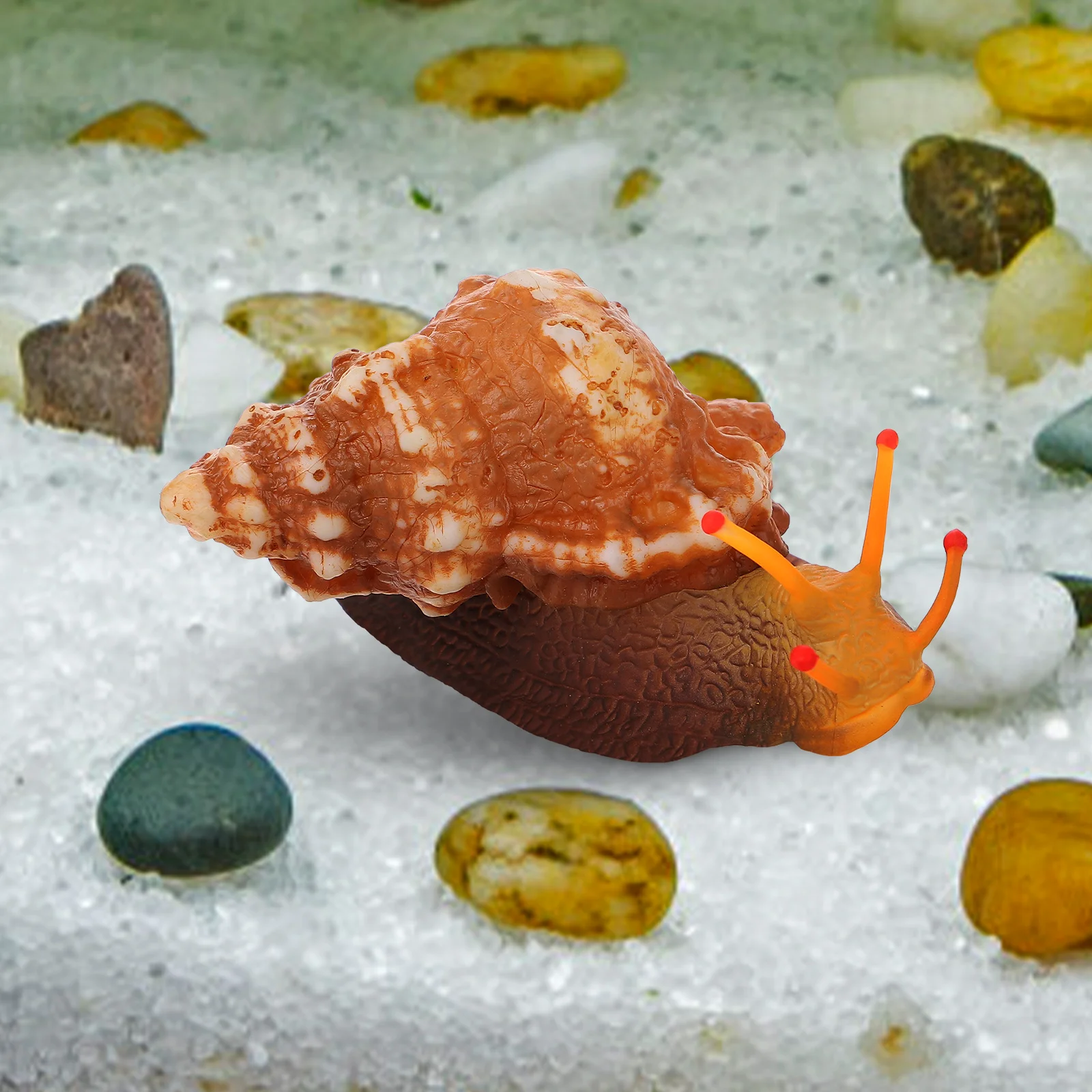 

Fish Tank Decor Simulated Snail Ornaments Decoration Cute Aquarium Orange Small