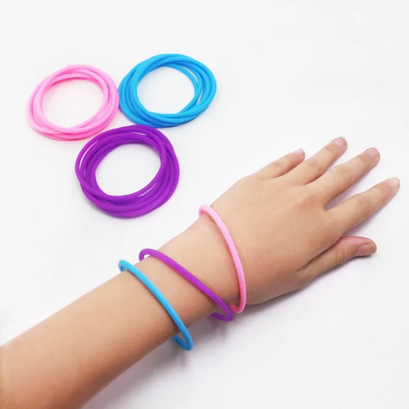 

6Pcs Fluorescent Silicone Bracelets for Women Fashionable Twisted Bracelets with Multi-color Elasticity for Sports Gifts