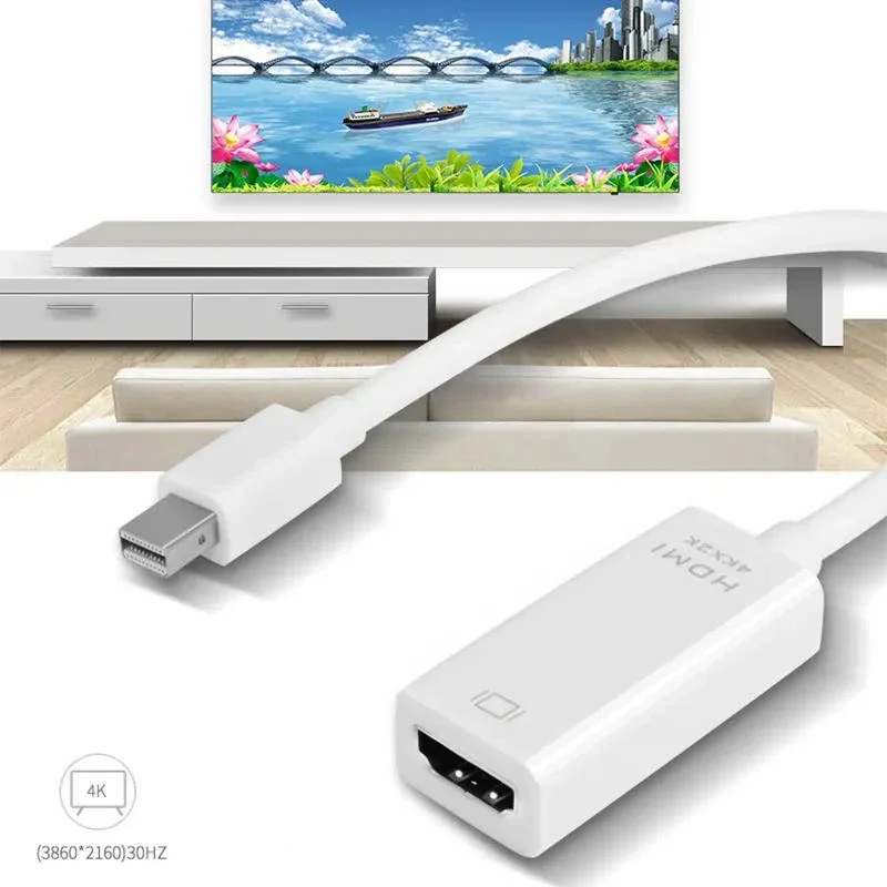 4K@30Hz Mini DP to HDMI Converter Cable Stable Signal Metal Shell Display Adapter For MacBook Notebook Screen Extend