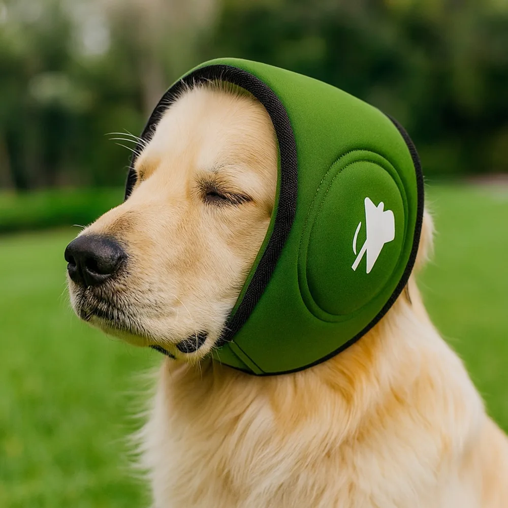 

Noise Reduction Dog Calming Earmuff Adjustable Stress Relief Soothing Headcover Splash-proof Breathable Dog Ear Cover Sleep