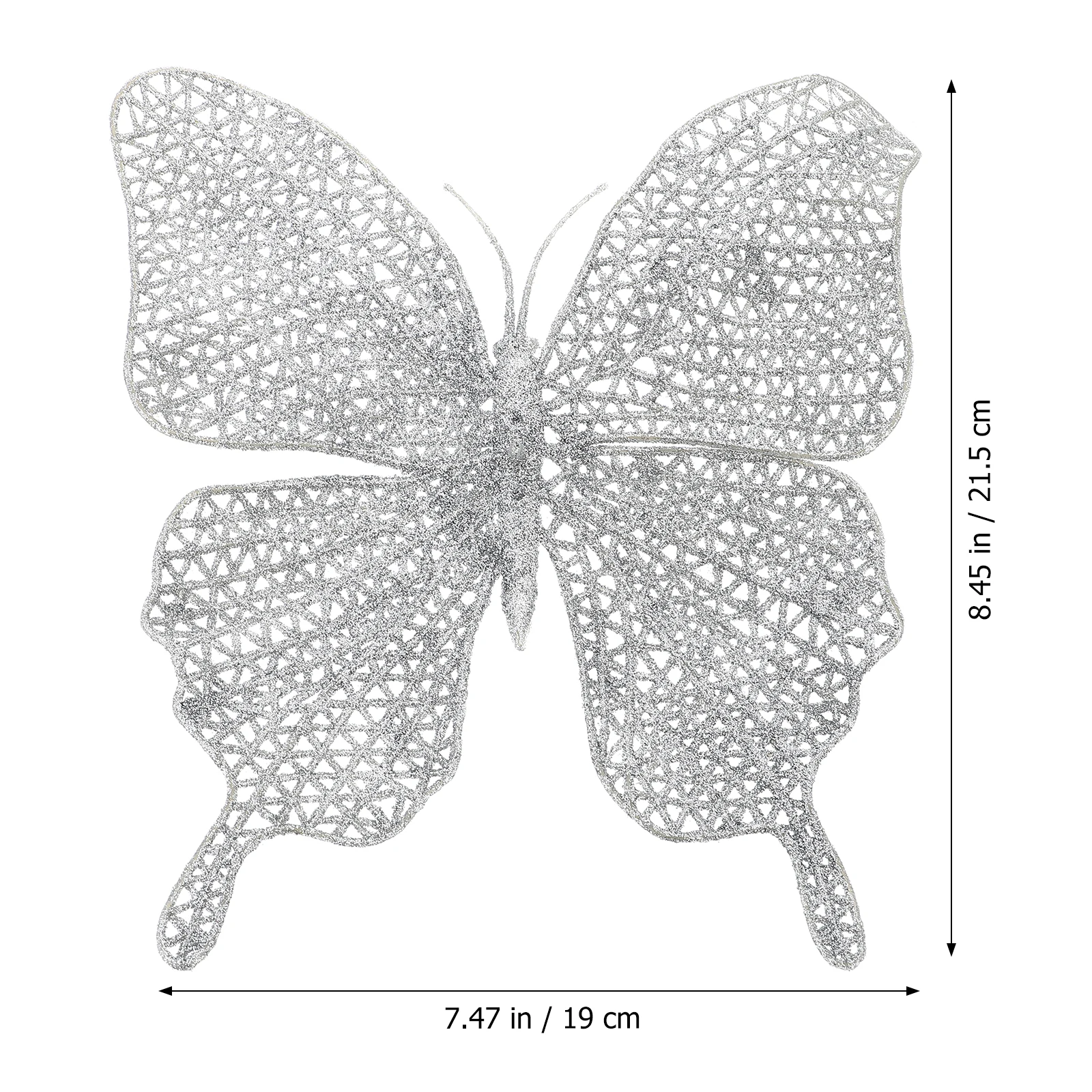 

Butterfly Christmas Decorations Glitter Plastic DIY Craft Adornment for Tree Party Photo Props Non Fading Reusable