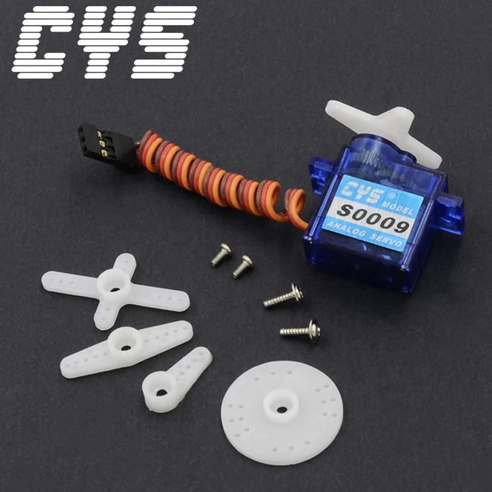 CYS S0009/ S0009A/ S0009D 4.8-6.0V 9g 1.5kg 21T Analog/ Digital Mini Servo With JR Plug For RC Airplane Aircraft Model Accessory