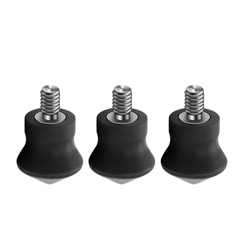 3Pcs Universal Tripod Foot Spikes Set 1/4 Inch Thread Stainless Steel Tripod Monopod Legs Feet Replacement Parts