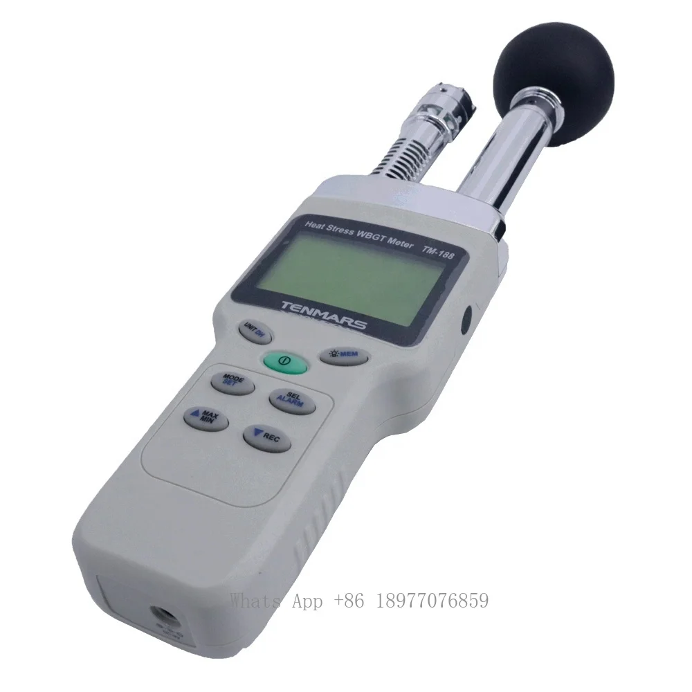 TM-188 Heat Stress WBGT Meter Accurate Measurement For Effects Of Temperature Humidity And Direct Or Radiant Sunlight