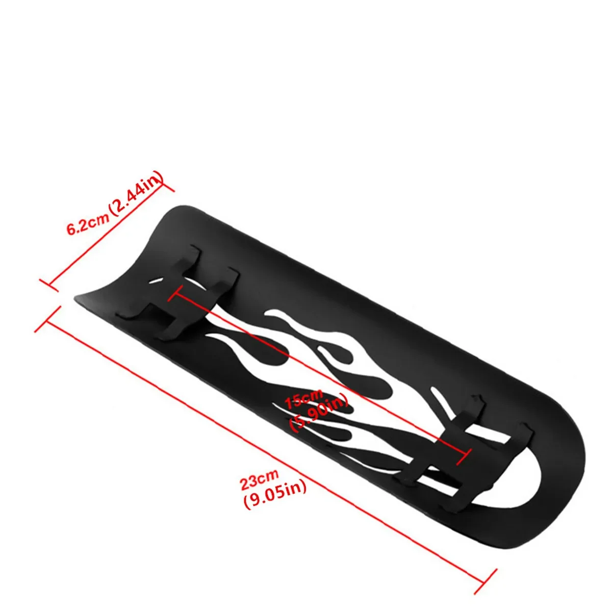 Universal Motorcycle Flame Exhaust Pipe Heat Shield Cover Heel Guard For Harley Honda Suzuki Yamaha Touring