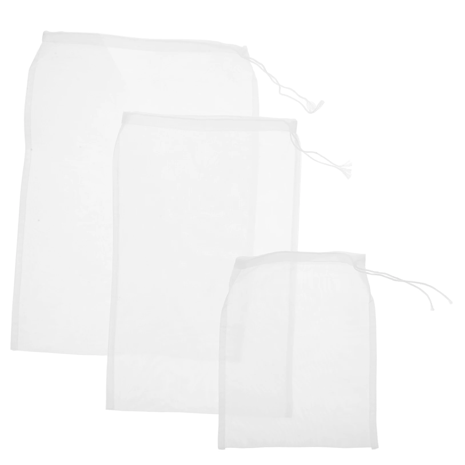 

3 Pcs Filter Drainer for Food Colander Kitchen Fruit Strainer Container with Lid Nylon Filters Bags