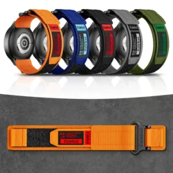 20 22mm Samsung Quick Fit Nylon Strap Watch4/5 40 44mm Band Galaxy Watch6 Classic 43 47mm For Huawei GT2/GT3 Wristband Belt
