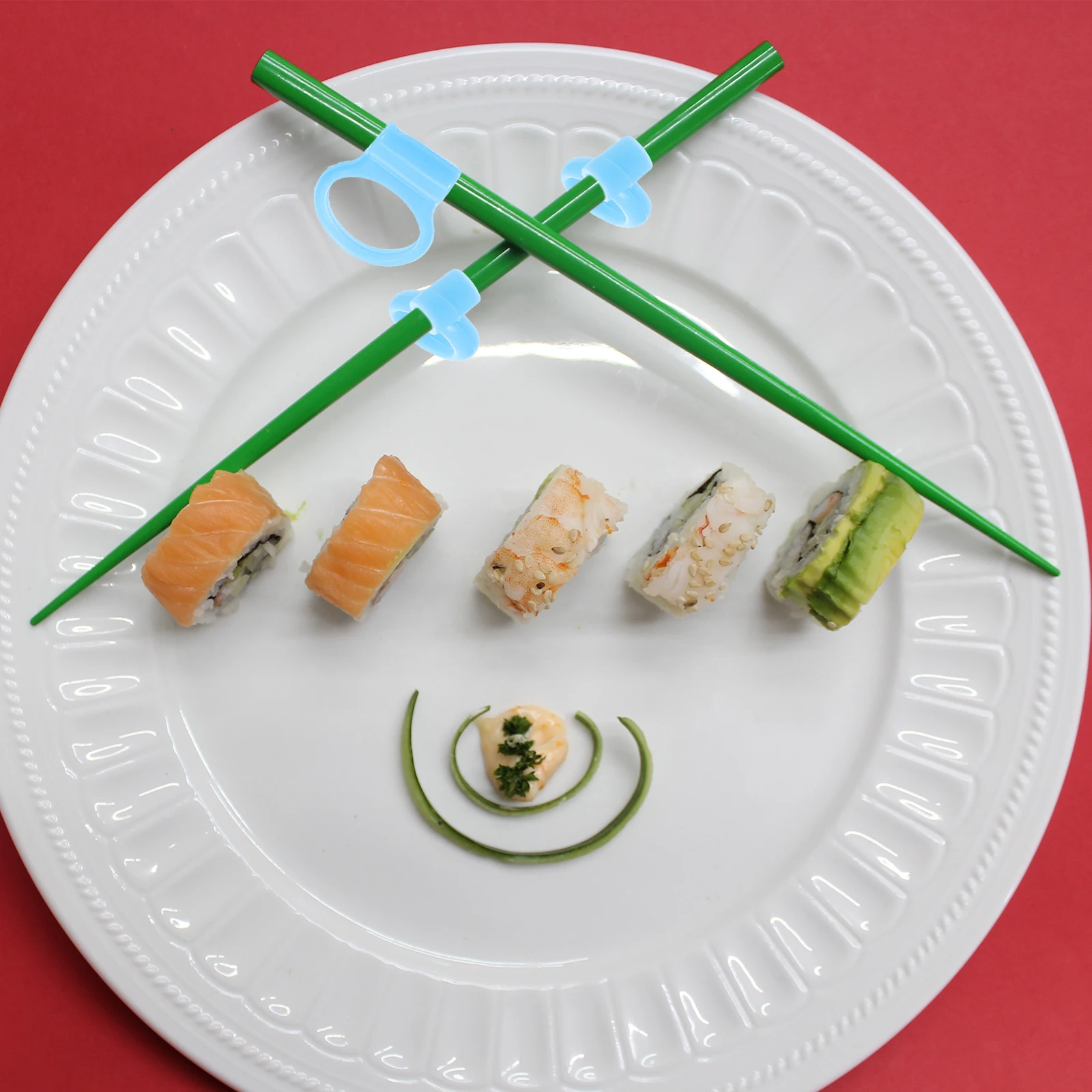 

18 pcs Practice Chopsticks Rings Soft Silicone Material Kids Training Helper Baby Finger Covers Learning Tools