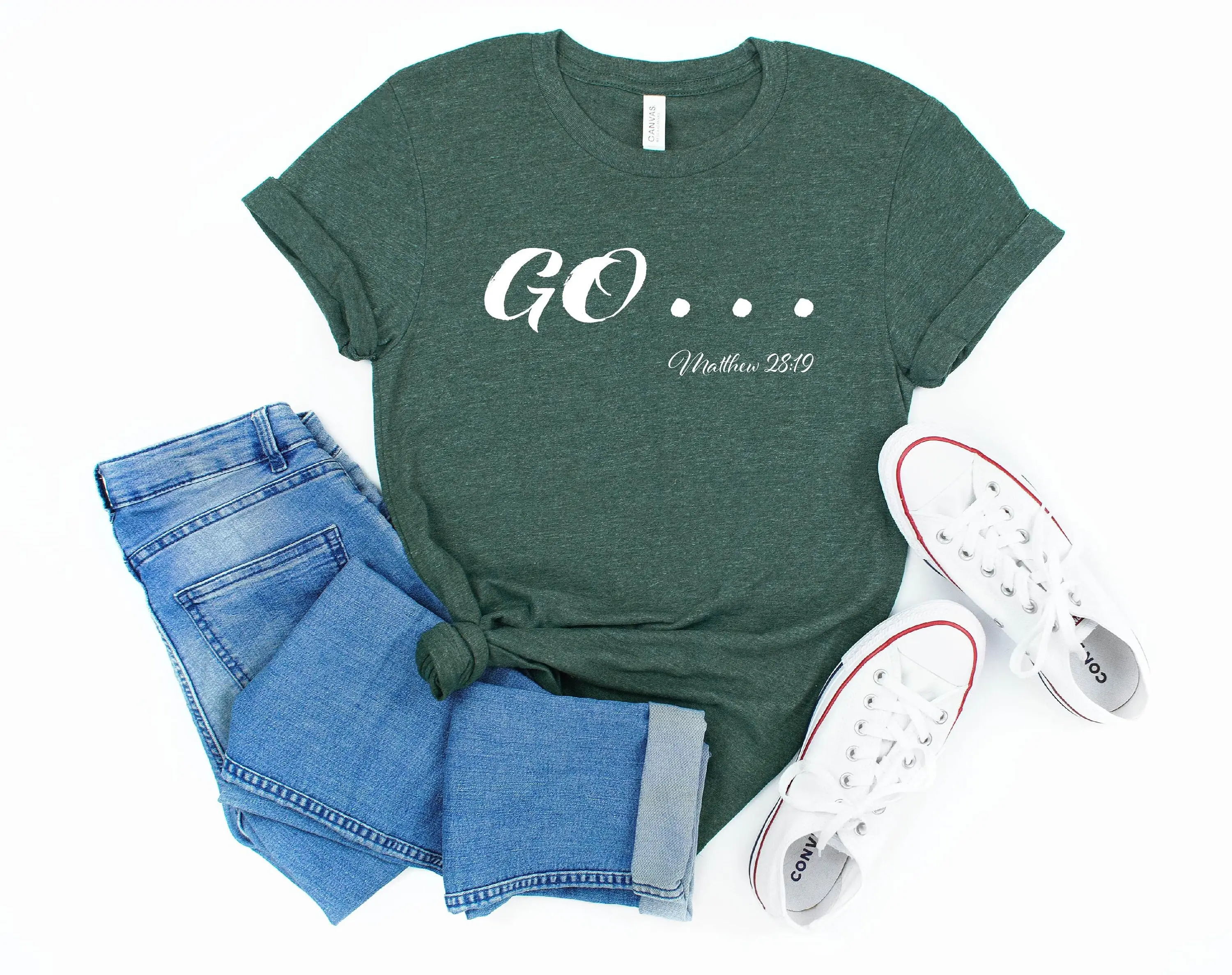 Go T Shirt The Great Commission Christian Men