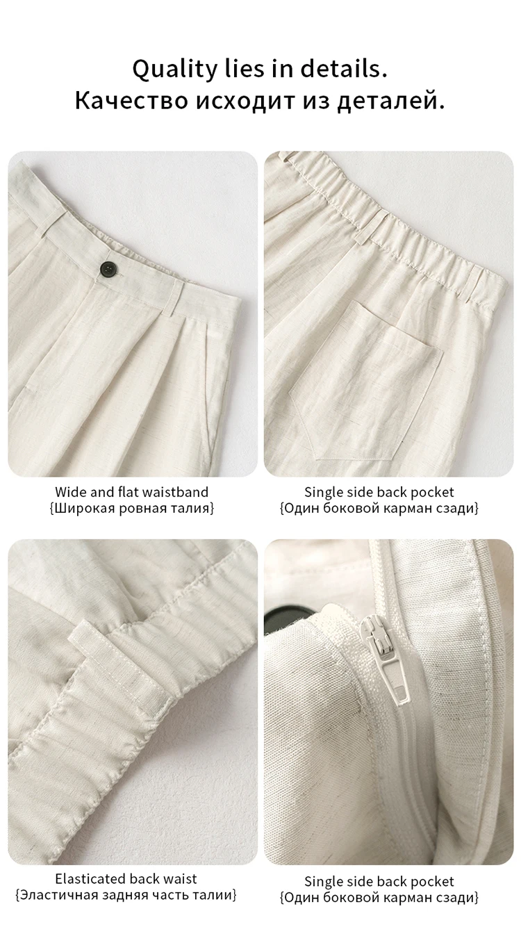 2026 Damen Leinen-Shorts Y2K, Einzelknopf-Reißverschluss Multi-Taschen Mini-Shorts, Freizeit- und Alltagsshorts für Zuhause und Pendeln im Sommer – Detail 2