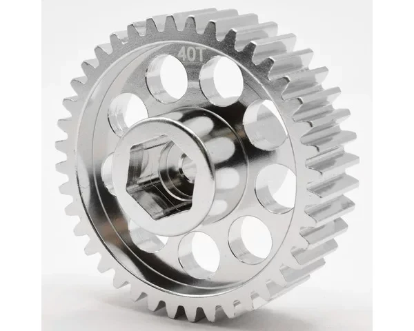 HOT RACING Aluminum 40T Diff Spool Gear CB1025X for Tamiya Clod Buster Bullhead TXT-1 Replace 9335039 BG2