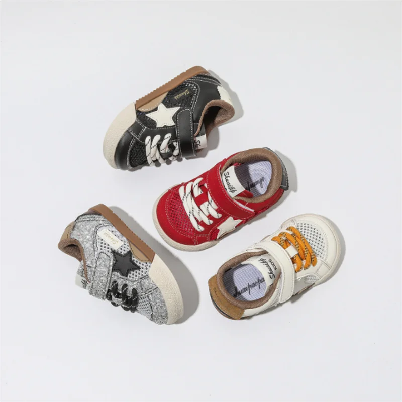 

New Spring Baby Shoes Mesh Breathable Boys Shoes Soft Sole Outdoor Fashion Toddler Kids Girls Sneakers