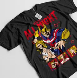 All Might T-shirt Hawks Hero Boku Armor Strip Gift Shirt All Size