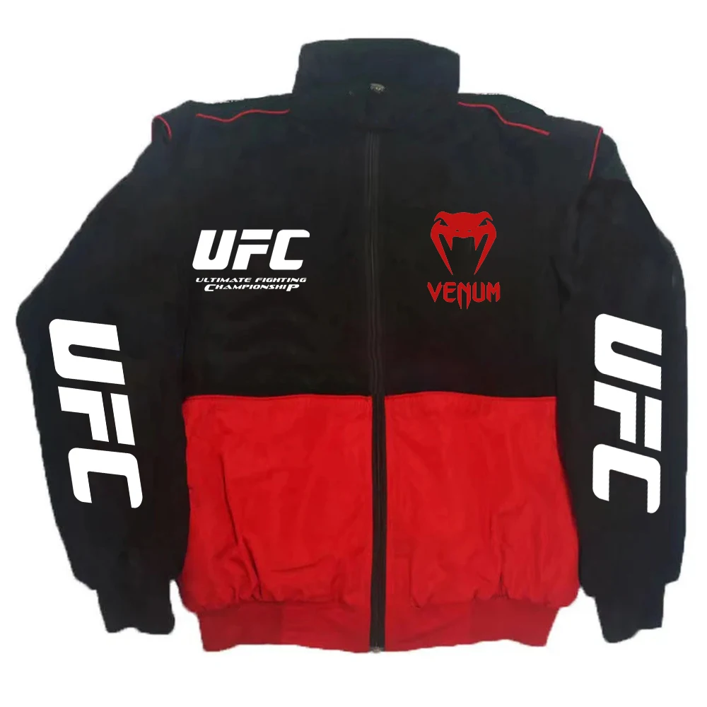 

Новый зимний продукт UFC: куртка на молнии с воротником-стойкой, мужская толстая бархатная, теплая, ветрозащитная, повседневная уличная рабочая одежда, топ