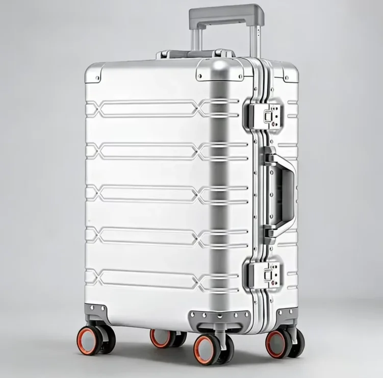20-Zoll Luxus-Reisekoffer aus Aluminium-Magnesium-Legierung, Trolley-Koffer, Gepäck, Handgepäck Versand aus der EU