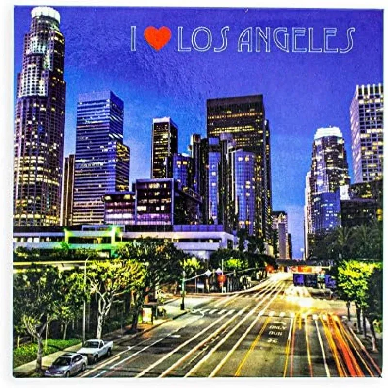 بوب #   01--أنا أحب مغناطيس الثلاجة التذكارية لوس أنجلوس