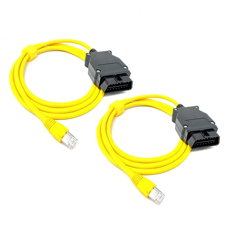 High Quality For BMW Enet Ethernet ENET ICOM Code Data Cable(2Pcs)- OBD2 Diagnostic Tool OBDII Adapter For F-A86G