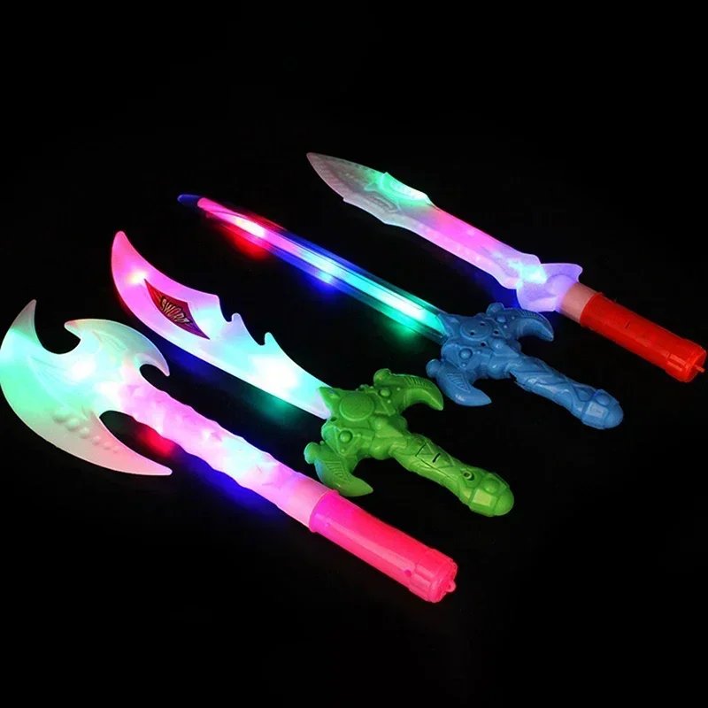 1Pc Sword Light Up Toys Flashing Sticks Design Party Night Club Supply Kids Children Birthday Gift Accessories LED Luminous Toys