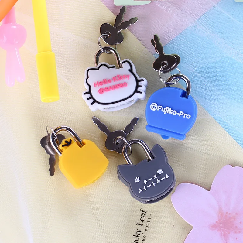 Creative Cute Silicone Cartoon Doll Metal Mini Padlock Security Anti-theft Luggage Lock