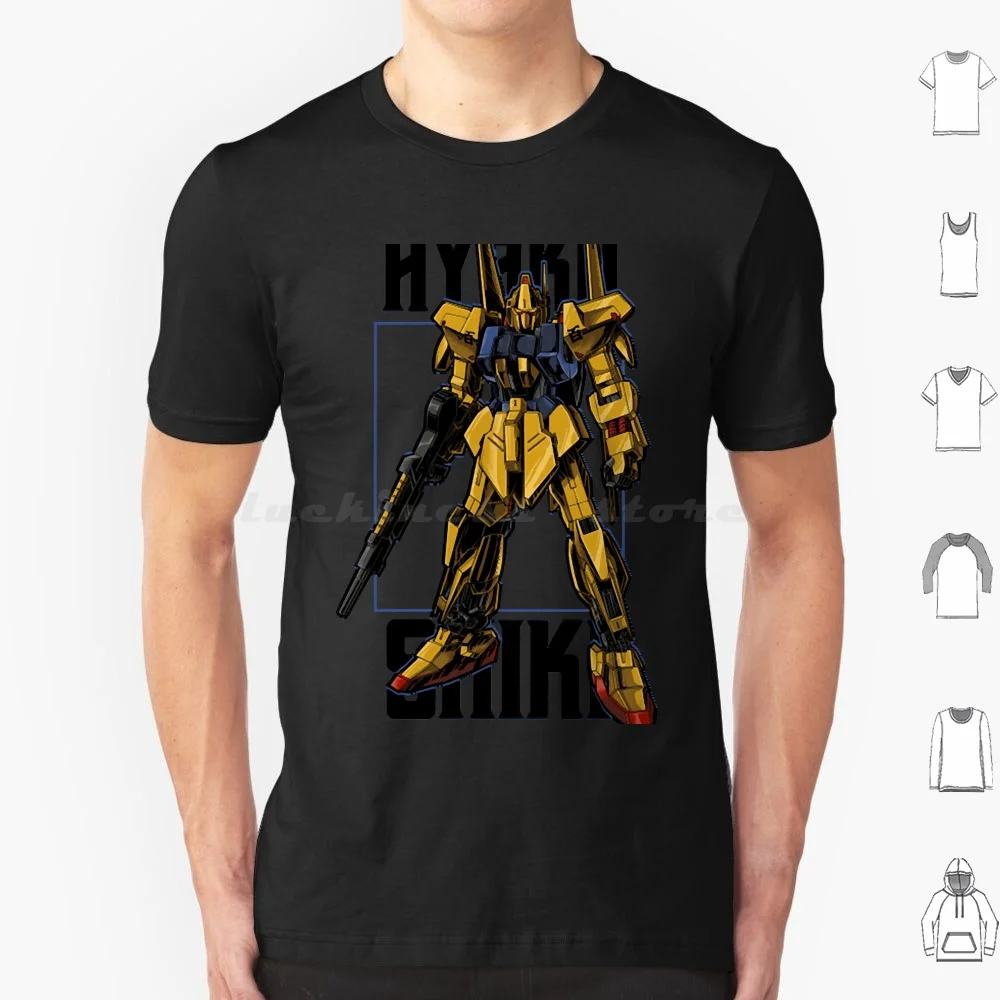 Hyaku-Camiseta Shiki Ss para hombre y mujer, camisa con diseño de Robot gigante 6xl, Char Aznable, Gunpla, Japón, Manga Mecha, traje móvil, Robot Zaku Ii Zeon