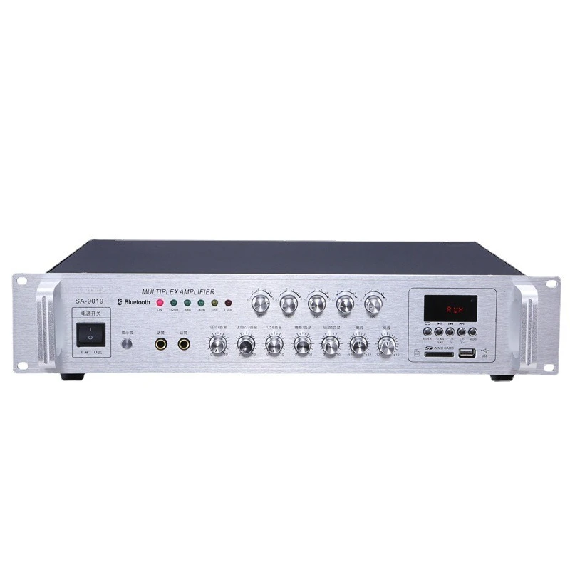 SA9019 high power professional power amplifier bluetooth partition constant voltage public address amplifier