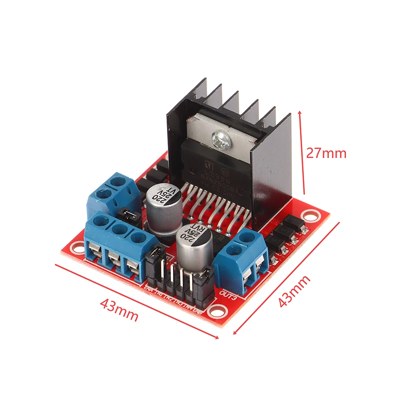 ⭐   Módulo controlador de motor de CC L298N, controlador de motor paso a paso L298N para coche inteligente, robot, protoboard, Peltier, controlador de motor de CC L298 de alta potencia