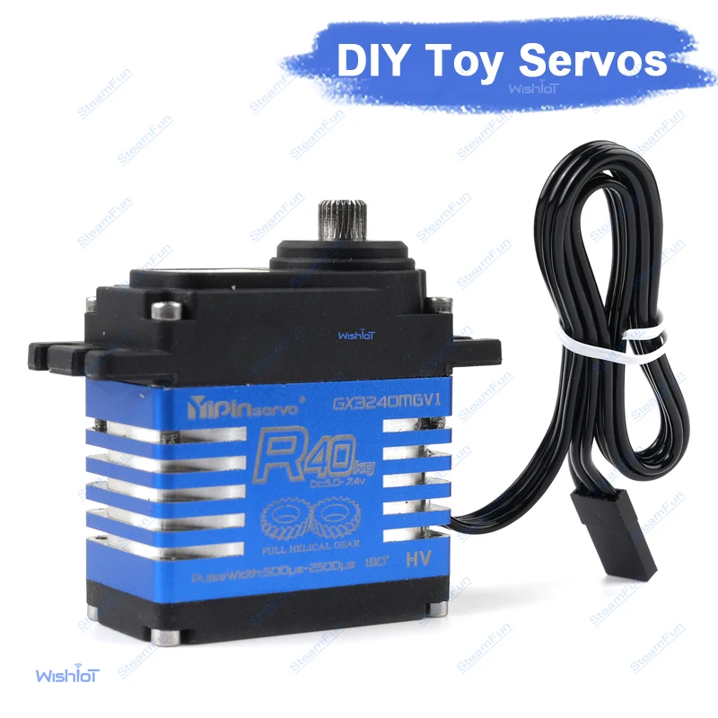 

40KG Digital Servo Motor Ip68 High Torque Semi-metal 180 Degree Angle-Controlled for 1:8 1:10 TRX6 Scx10 RC Crawler YP3240SMG