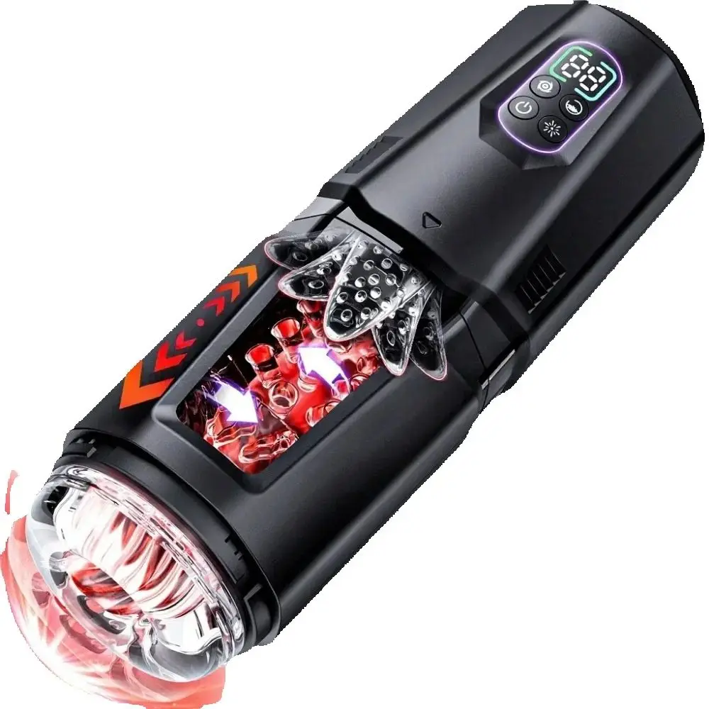 The Hottest Automatic Masturbation Strobber Adult Toy with 7 Thrust Rotations 7 Licking Vibration Modes Sex Machine