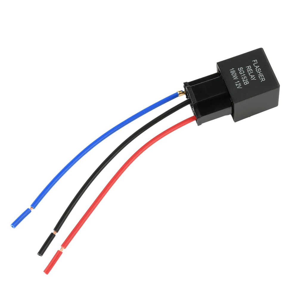 Car Flasher Relay for Turn Signal Lights 12V 24V Car Motorcycle Steering Relay 3Pin LED Flasher Relay with Socket