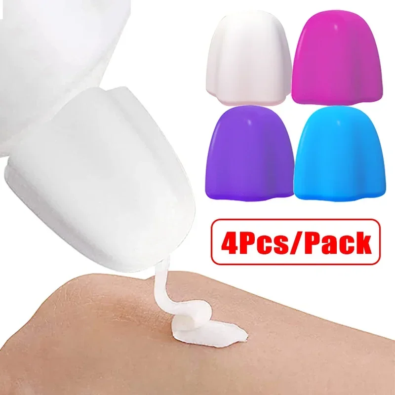 1/4Pcs Toothpaste Squeezer Caps Silicone Self-Closing Toothpaste Tube Squeezer Topper Pump Toothpaste Dispenser Bathroom Tools