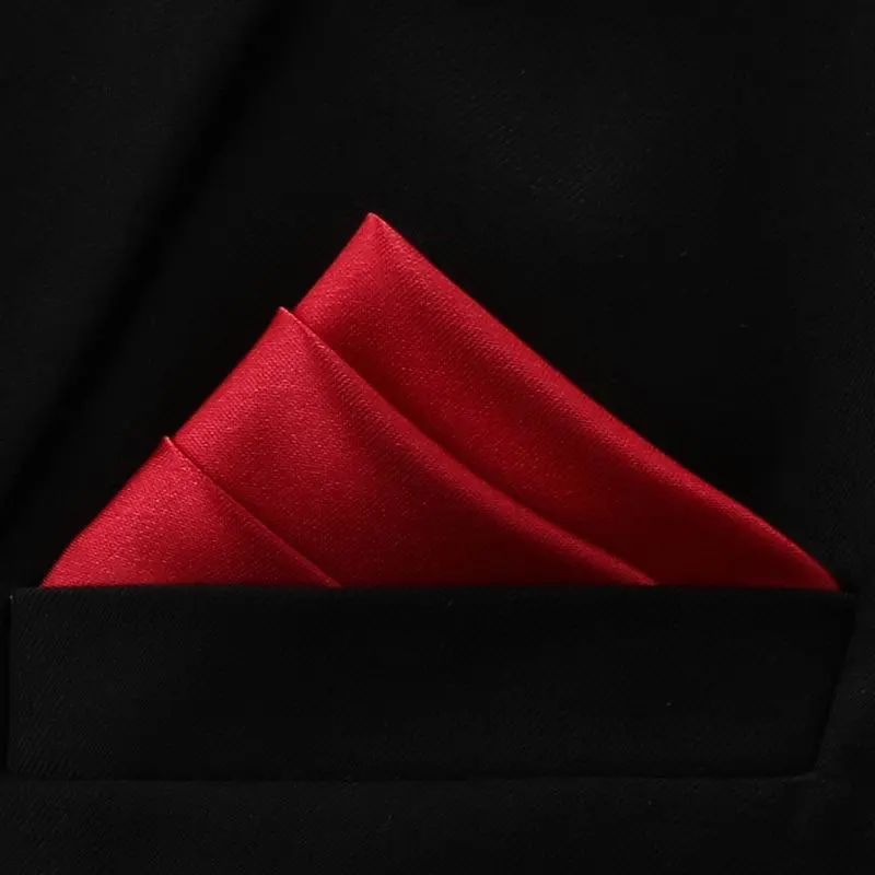 4 Stuks Heren Opvouwbare Zakdoeken Satijn Glanzend Effen Kleur Pochet Kantoor Pak Zakdoek Hanky Voor Trouwpak Formeel