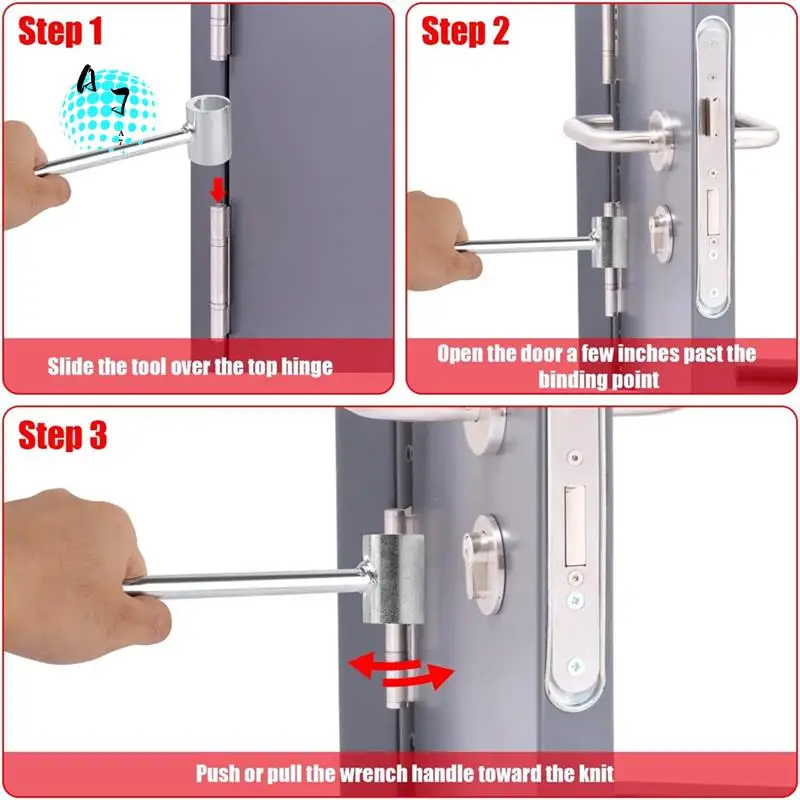 

A07F-Hinges Gaps Adjusting Wrench, 0.91-0.98In Steel Door Hinge Adjustment Tool Door Hinge Repair Spanner Practical Tools
