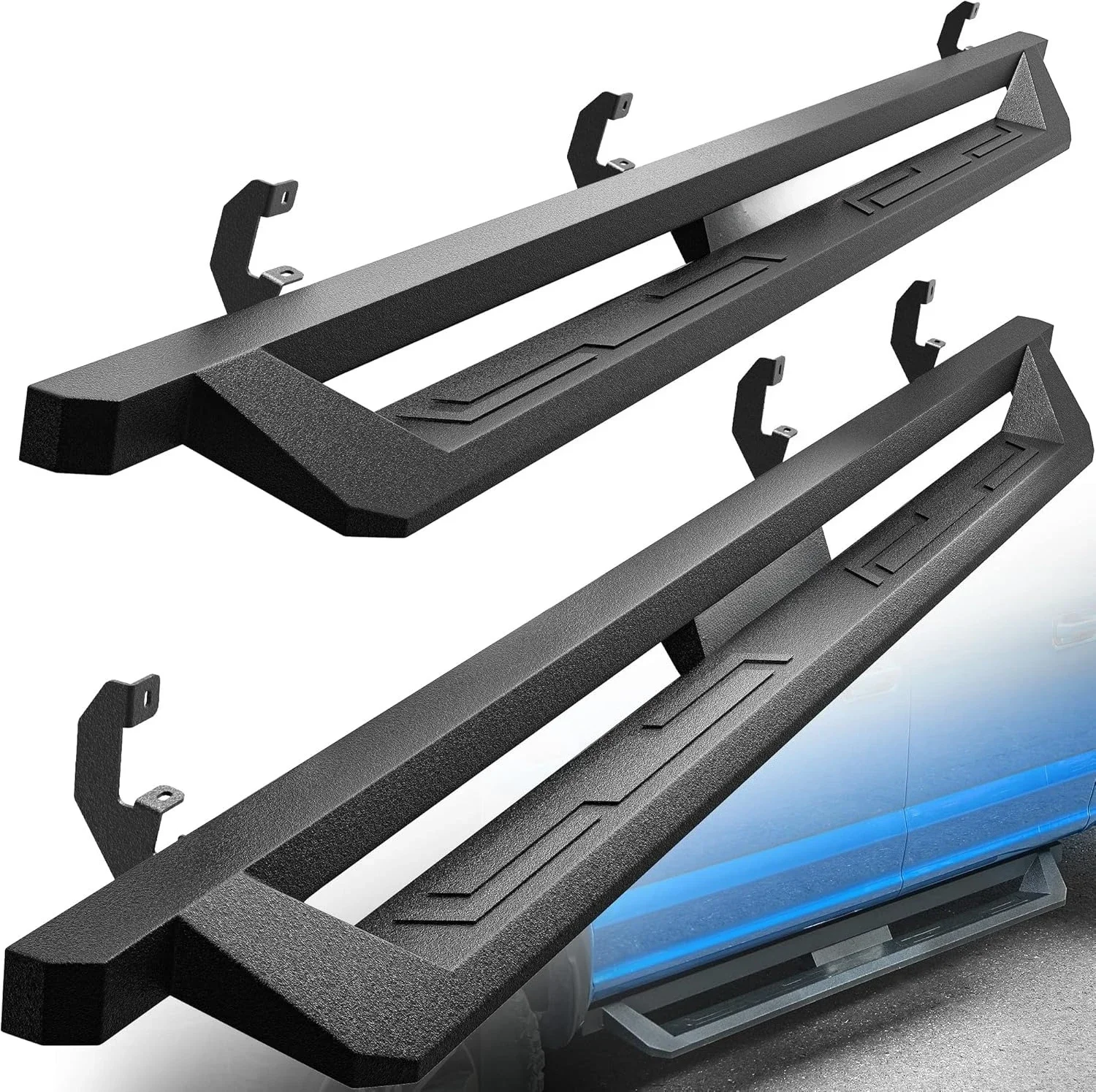 خطوات جانبية متوافقة مع 2019-2025 1500، 2020-2025 2500HD 3500HD Crew Cab