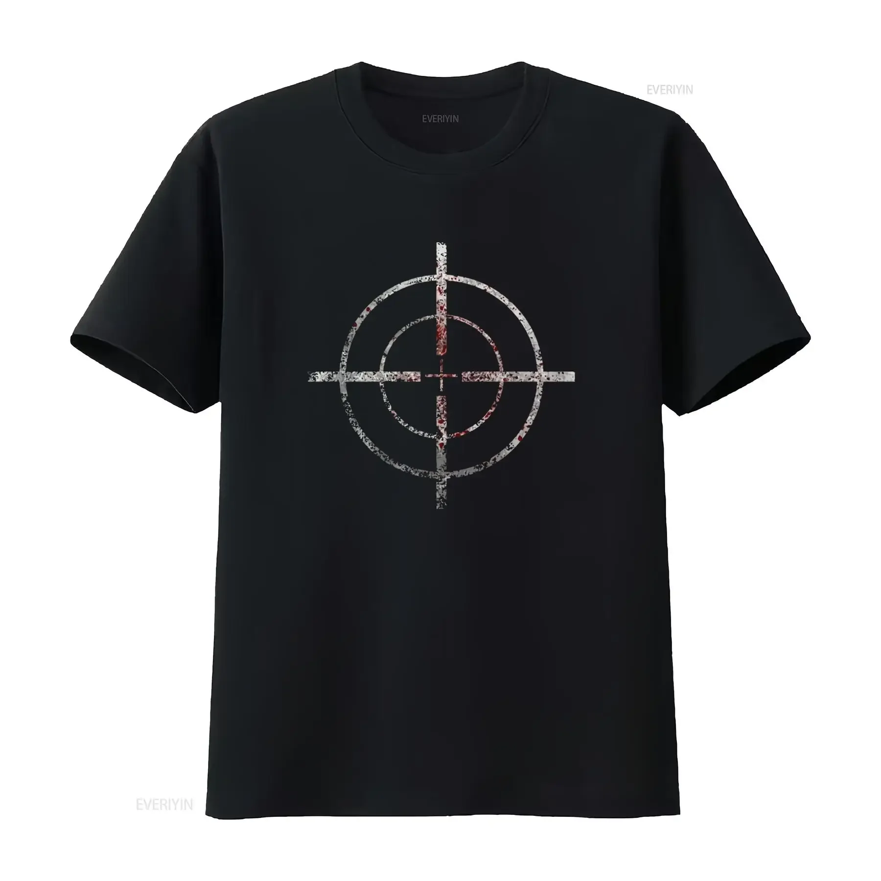 Bloody Crosshairs Sniper Call Of Crosshair Duty Gun Ego Shooter Rifle T Shirt for Cool Print Casual Streetwear vintage Washed